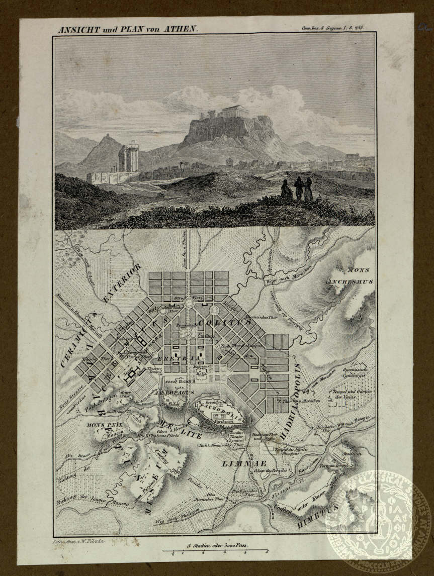 Ansicht und Plan von Athen.